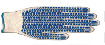 Перчатки х.б.. с ПВХ 4 нити "протект"