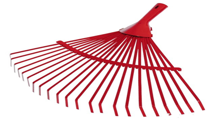Грабли веерные ГВ-22, пластинчатые, усиленные, красные отечественные короткая тулейка 190.80 руб